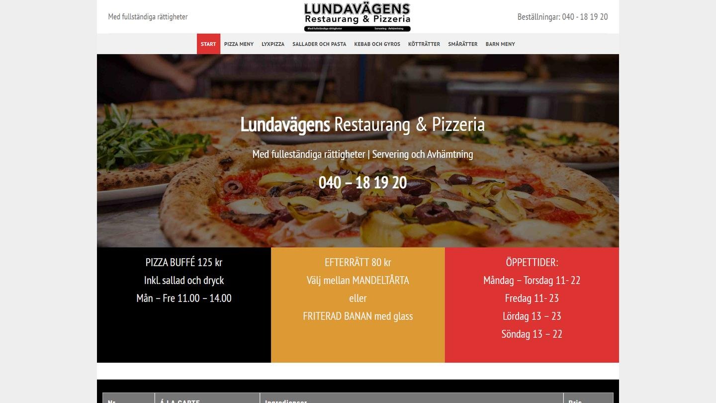 Lundavägens Pizzeria