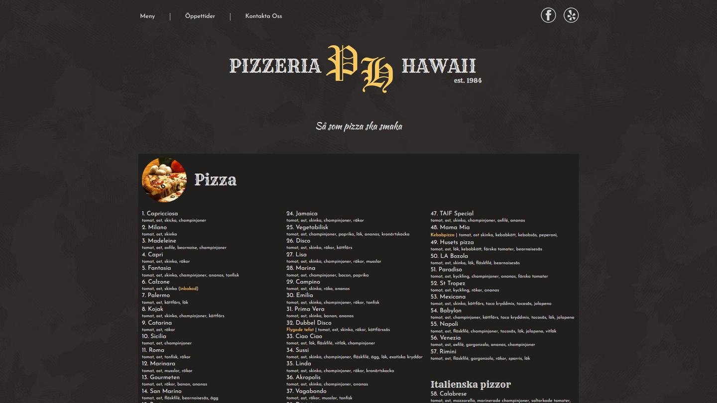 Pizzeria Hawaii